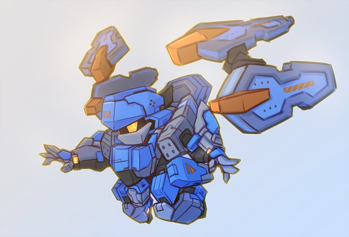 羽付きのロボを存外描いていなかった 