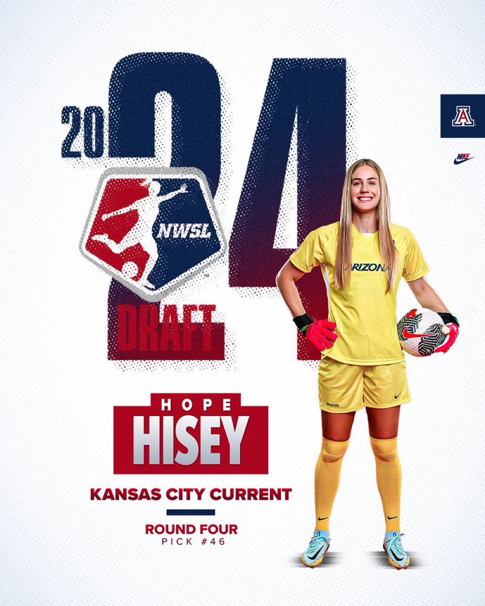 𝐓𝐇𝐀𝐓'𝐒 𝐎𝐔𝐑 𝐊𝐄𝐄𝐏𝐄𝐑 ❤️ @hopehisey31 is selected by @thekccurrent in the fourth round of the @NWSL draft! #BearDown