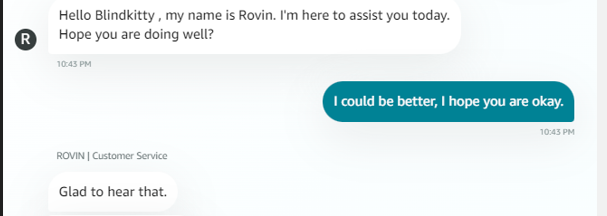 blindkittygames's tweet photo. @amazon This feels real good, and I really just want anyone else planning on using this service to understand if you have an issue the only assistance you get is the date your package should arrive, top notch honestly. https://t.co/3nOSEjfnZg