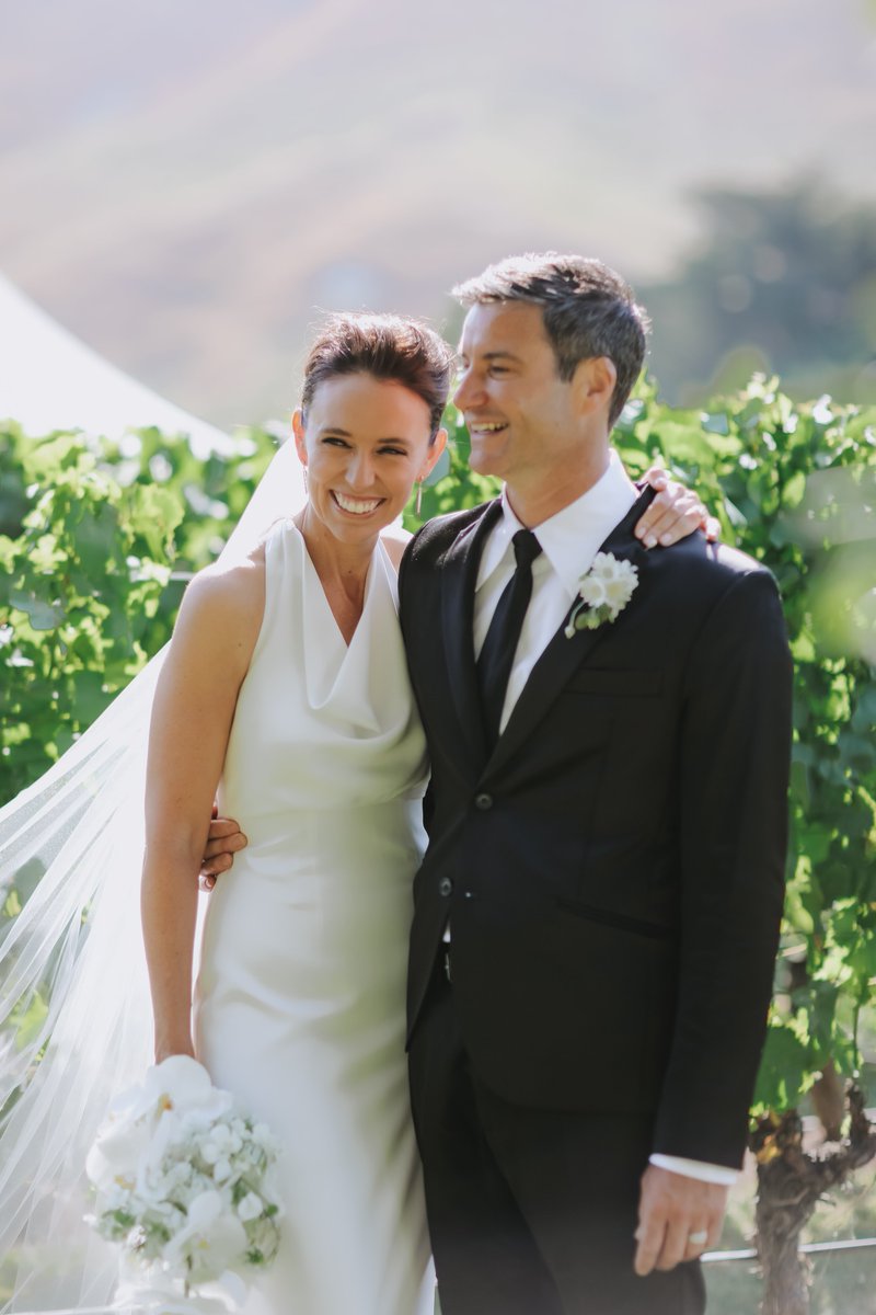 JUST IN - Images supplied by former NZ Prime Minister Jacinda Ardern, from her wedding to Clarke Gayford in the Hawkes Bay.