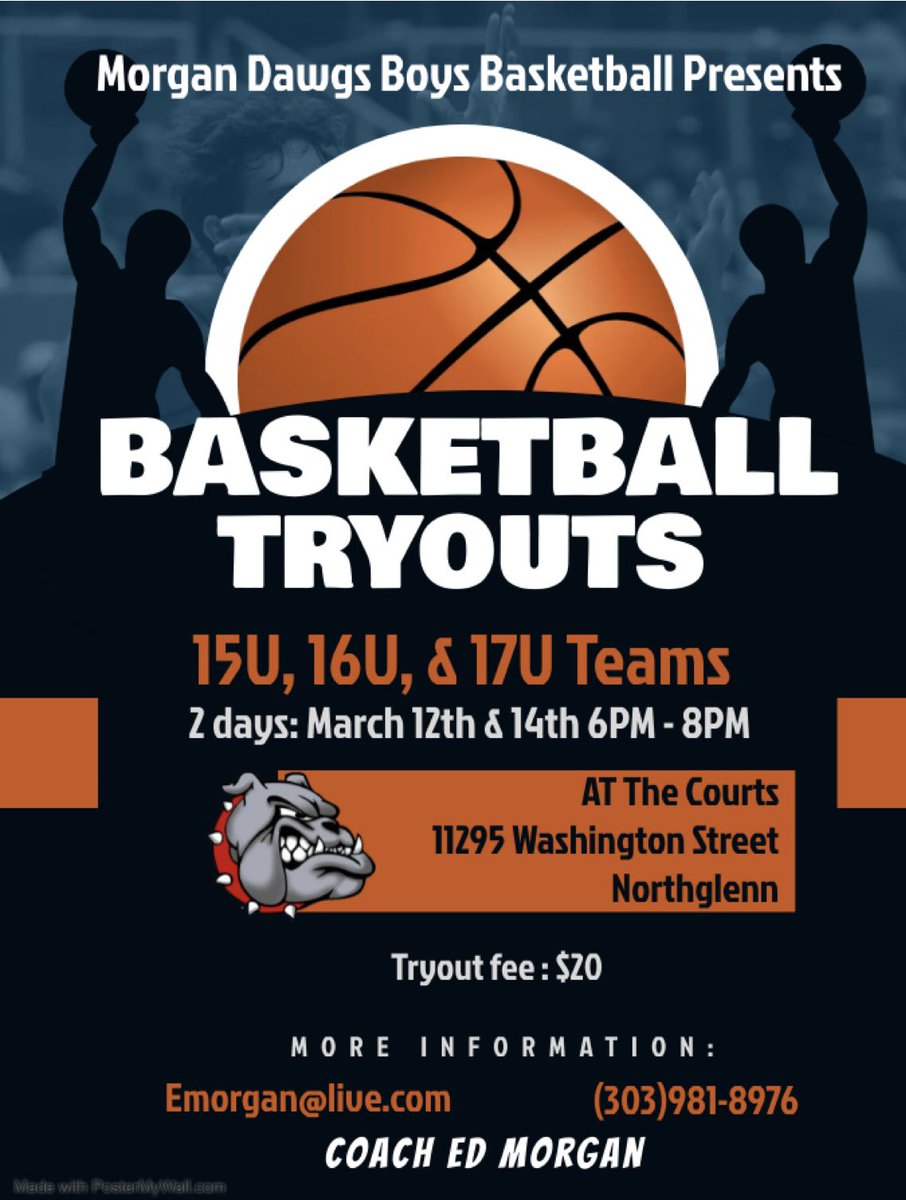 MorganDawgs's tweet image. Morgan Dawgs Tryouts ! Spring and Summer Travel Teams. Come and be apart of something Great! Look forward to seeing you there!
GO Dawgs!