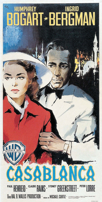 FrankMalfitano's tweet photo. ANOTHER 100 FILMS I LOVE (IN NO ORDER) 3: Ultimate #OldHollywood #Oscar winning 1942 classic combo of #WWII intrigue & ⭐️ crossed #romance with witty script by #EpsteinTwins & #HowardKoch & ultra smooth #MichaelCurtiz 🎥 & perfect cast #HumphreyBogart #IngridBergman #PaulHenreid https://t.co/AyQUgx79F3