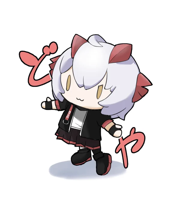 TLで流れてきた着ぐるみWが可愛くて描いてしまった テテーン!てポーズが可愛い……。 明日参加したら絶対見に行く! #アークナイツフェス2024