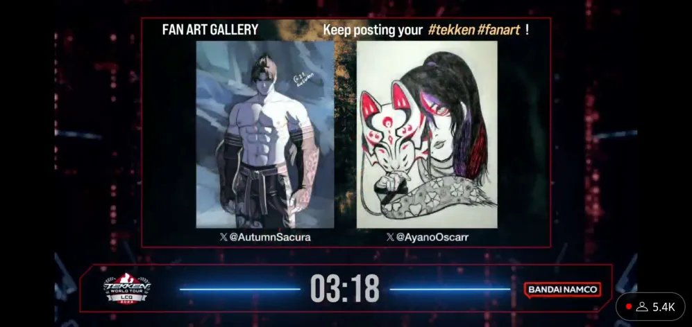 I'm ho happy and proud that my fanart made it to Tekken LCQ livestream! Thank you very much, Tekken comunity, you're great!  #fanart 
#TWTFinals #TWT2023 #TEKKEN7