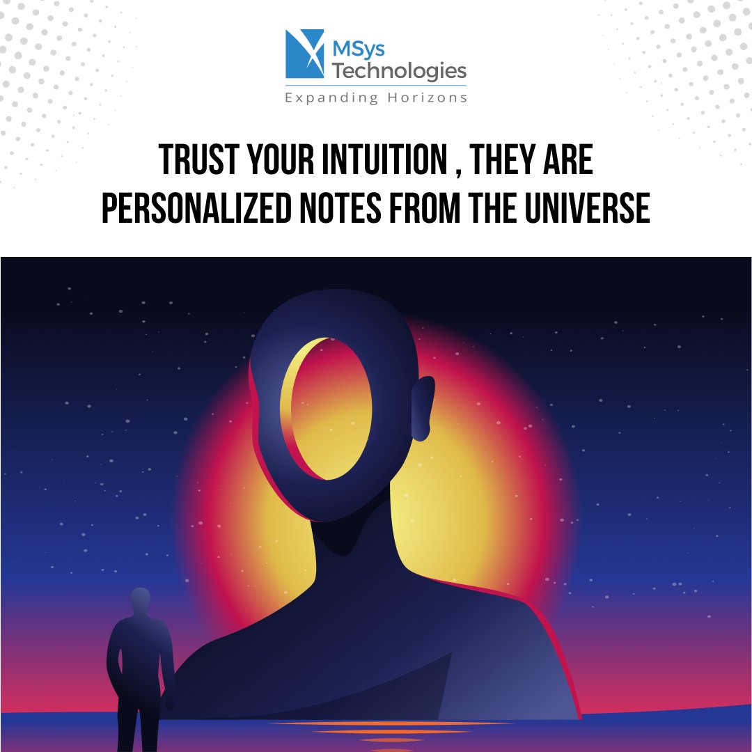 'Listen to your intuition; the universe sends you personalized whispers. 🌌💬 

Embrace the cosmic guidance for a transformative path. 

Trust in the wisdom within. 

#IntuitiveWisdom #UniverseWhispers #Transformation #MentalWellBeing #MSysCares