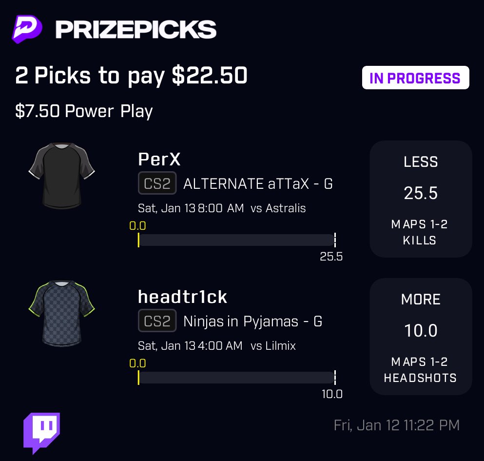 natelean713's tweet photo. 1U cs2 wake and cash✅ follow and retweet for more daily slips🧩
JOIN THA DISCORD FOR PRIZE PICKS, UNDERDOG, CHALKBOARD AND MORE NBA,NFL, NHL, SOCCER, ESPORTS AND COLLEGE SLIPS‼️
https://t.co/EQd5Naz6Zb
#prizepicks #cs2 #cbb #cfb #nhlpp #cs2pp #nbapp #nflpp https://t.co/t0tGSEastw