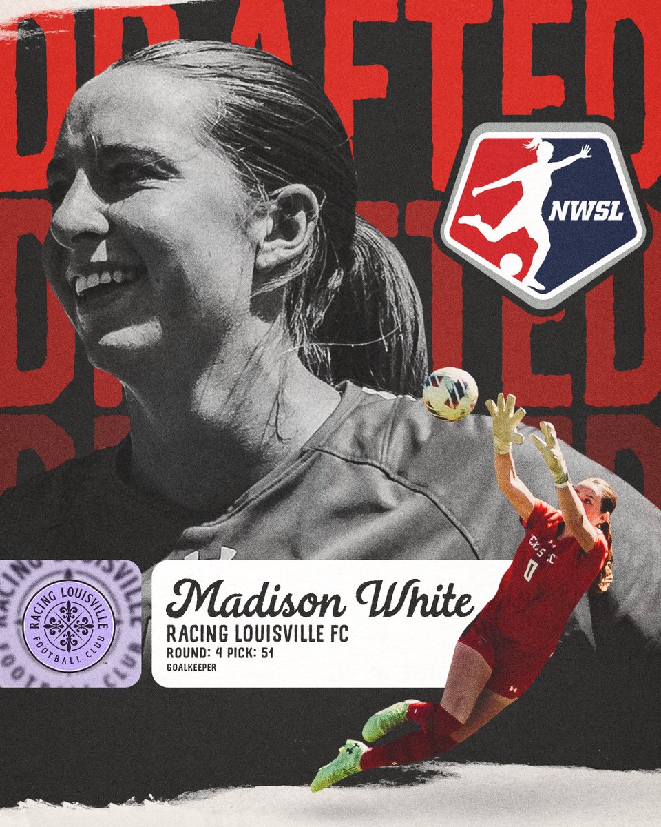 Red Raiders in Louisville! It just works! Maddie White has been drafted by @RacingLouFC in the fourth round of the @NWSL Draft! #WreckEm | @madisonwhiteeee