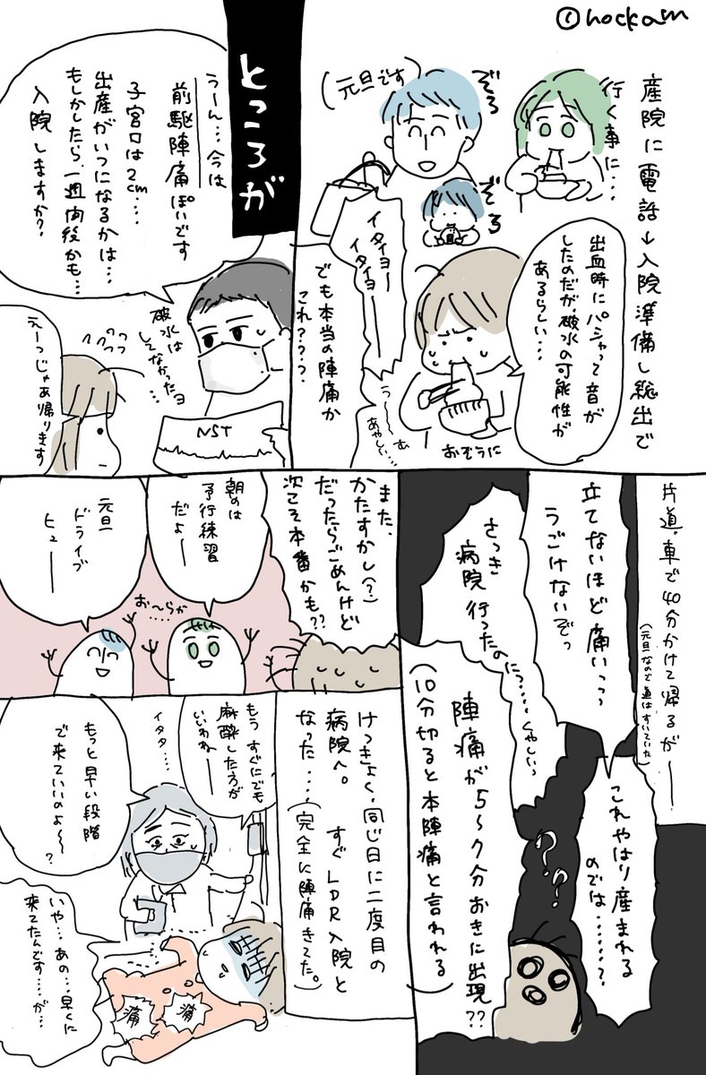 【元旦から出産してました。マンガ】

第2話:陣痛さんいらっしゃい!

#無痛分娩 #出産レポ 