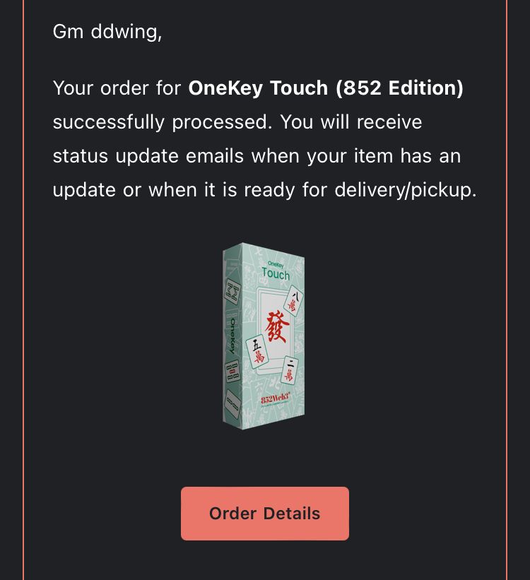 ddwingeth's tweet photo. 今日在 @852web3 的Markat 買了1個852香港限定版Onekey Touch  @OneKeyHQ . 作為小韮菜的我一定有冷錢包，但牛市來臨你會介意多一個冷錢包放你新賺回來的錢嗎？ https://t.co/d8CWHVviL8