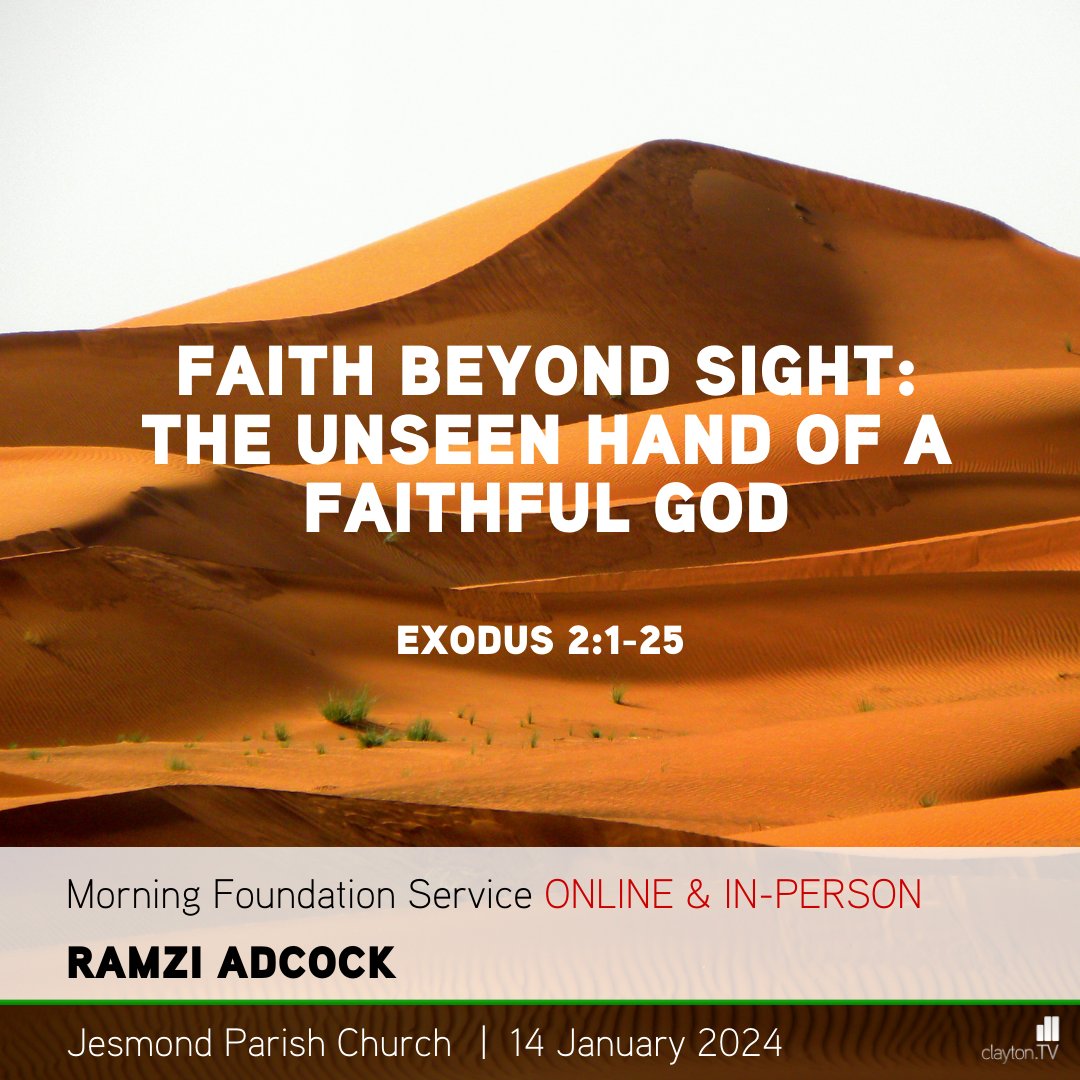 This time tomorrow Ramzi Adcock will be preaching on 'Faith Beyond Sight: The Unseen Hand of a Faithful God' from Exodus 2:1-25 - Join us as we continue our new series in the book of Exodus, and celebrate 163 years of the founding of JPC!