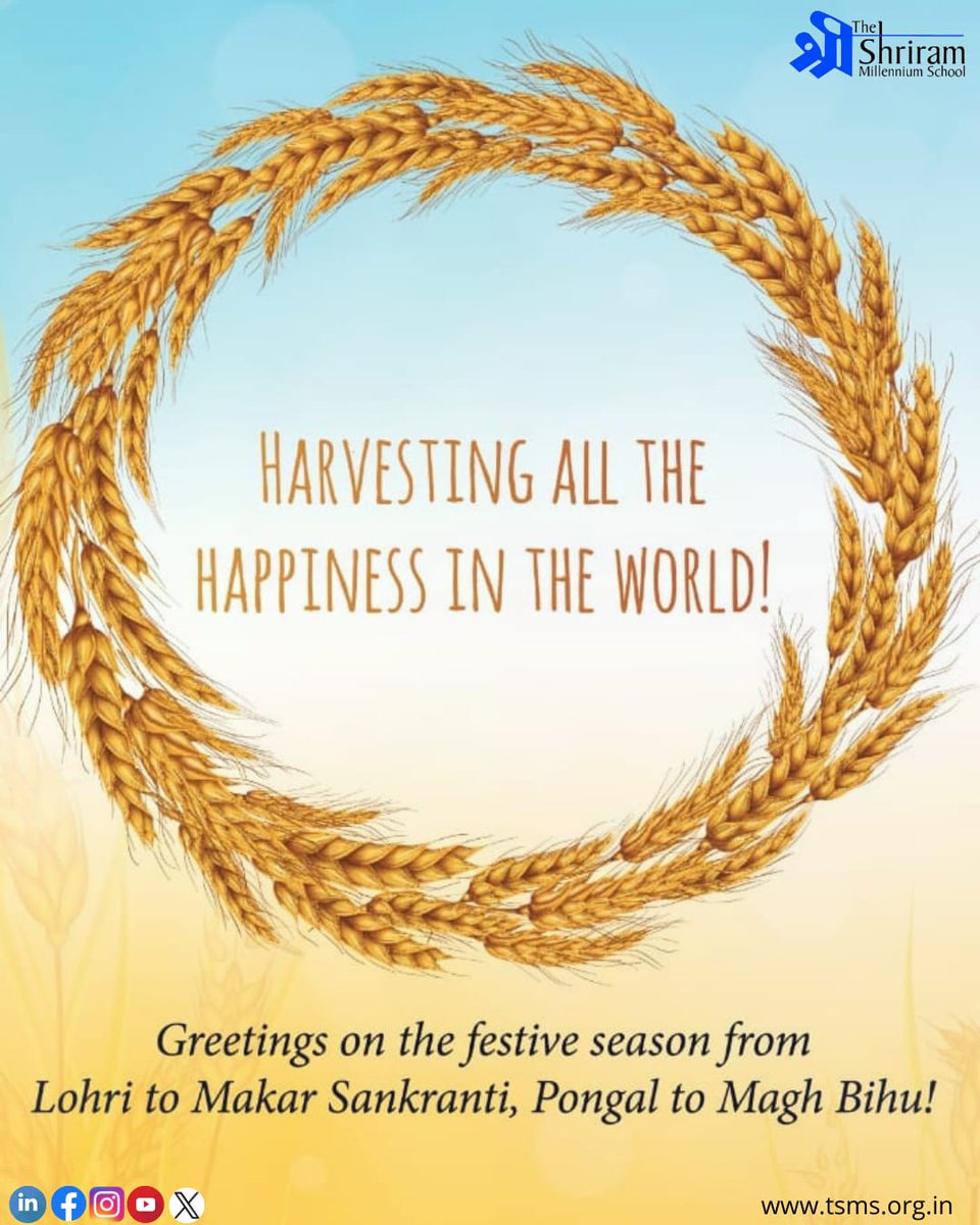 FaridabadTsms's tweet image. TSMS wishes everyone a very Happy Lohri and Makar Sankranti ✨
#TSMS #TSMSF #TheShriramMillenniumSchool #Faridabad
