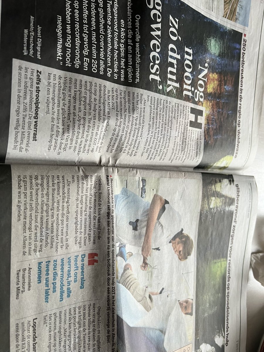 Overdonderd door ongevallen door manke weer modellen. Gewoon buiten kijken en strooien had veel ellende voorkomen