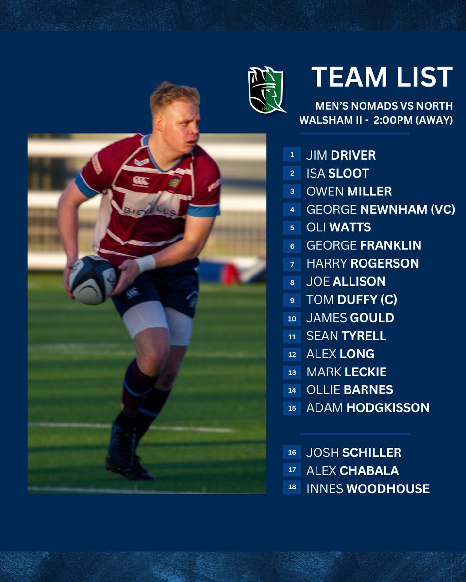 Game Day ⚡️🦚

Here are your men’s team lists ahead of today's fixtures 🏉

#gameon #gameday #rugby #rugbyunion #rugbyplayer #rugbyteam #cambridge #england