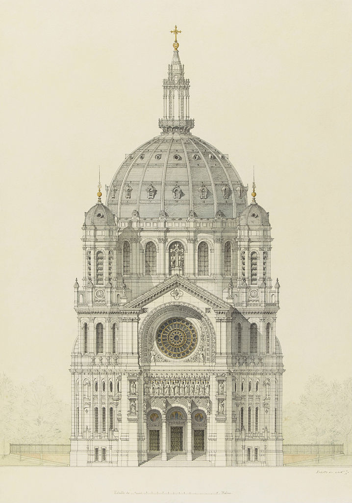 CachauPhilippe's tweet photo. L’église #StAugustin est l’autre chef-d’œuvre de #VictorBaltard à Paris. Édifice de métal revêtu de pierre, sa crypte fut dévolue par #NapoléonIII aux sépultures de la famille impériale. Le dôme et ses quatre édicules combinent ceux du Val-de-Grâce et des Invalides des #Mansart. https://t.co/9D75zlUyf4