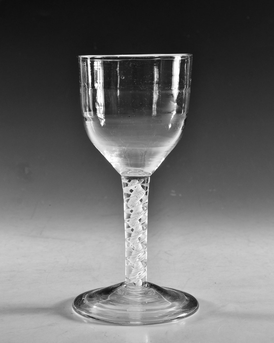 MarrisRobert's tweet photo. Rare double series opaque twist Lynn goblet English c1760-70 #antiqueglass #wineglass #englishglass #18thcenturyglass #georgianglass  #lynnglass #norfolfglass #forsale #marrisantiques https://t.co/0m5O3wNNoE