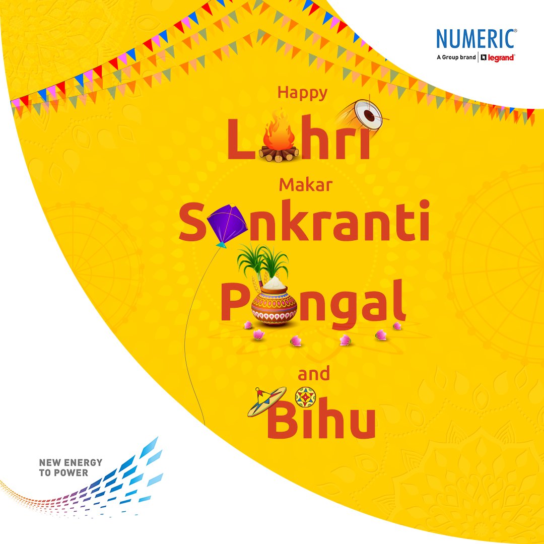 🎉 Celebrating the richness of our diverse traditions. May your homes be filled with warmth and your connections remain uninterrupted. Team Numeric wishes you a very happy #Lohri, #Bihu, #MakarSankranti, #Pongal! 🌾✨
 
#NumericUPS #NewEnergyToPower #HappyPongal