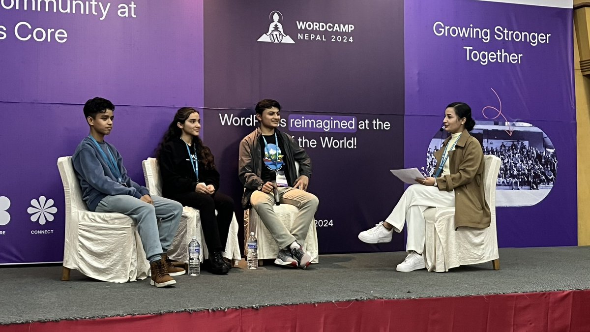Kids panel discussion One of the unique initiative by @WordCampNP #WCNepal