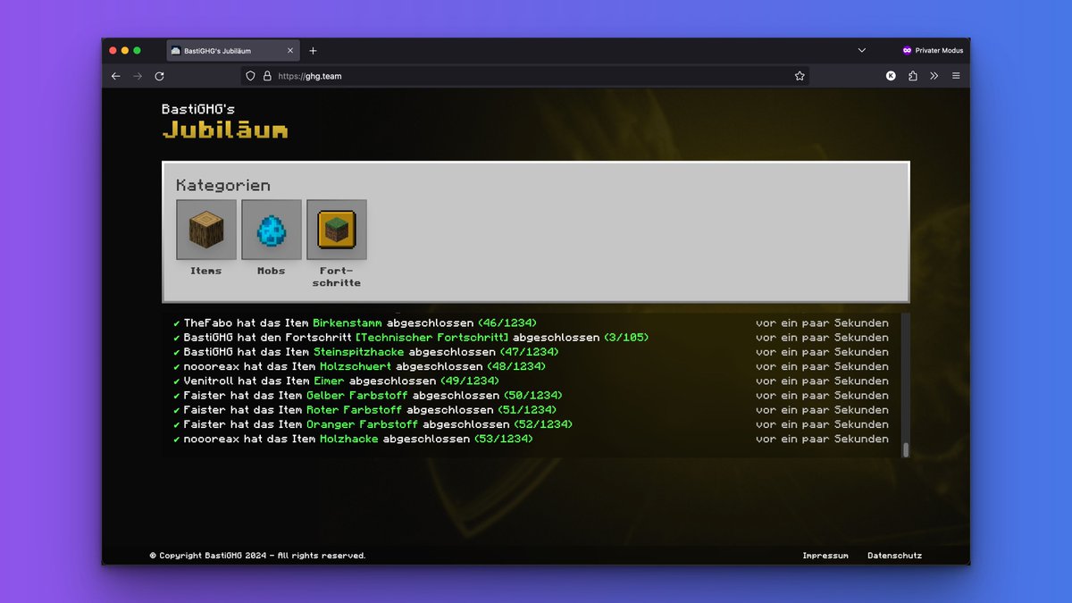 Das Jubiläums-Event hat soeben begonnen! ghg.team - 🫶 an <a href="/dieserRBN/">robin</a> für wieder mal die gute Zusammenarbeit!