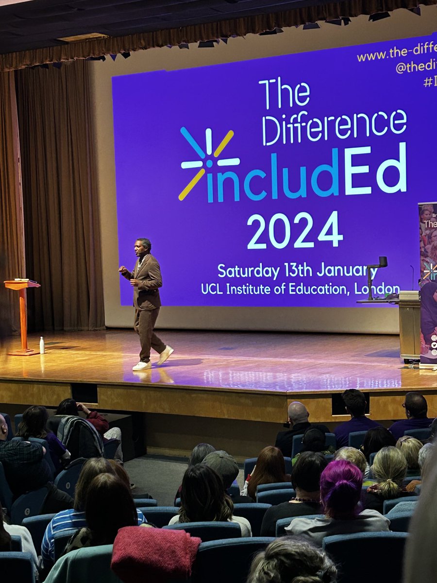 ⁦<a href="/lemnsissay/">lemn sissay OBE FRSL</a>⁩ sharing his experience with us all as an opening Key Note #IncludED24