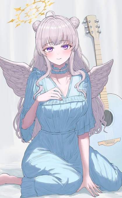 ご依頼ありがとうございましたIRIAMで活動されている白羽こもりさんのイラストを描かせていただきました!#Skeb#ひきこもり教 