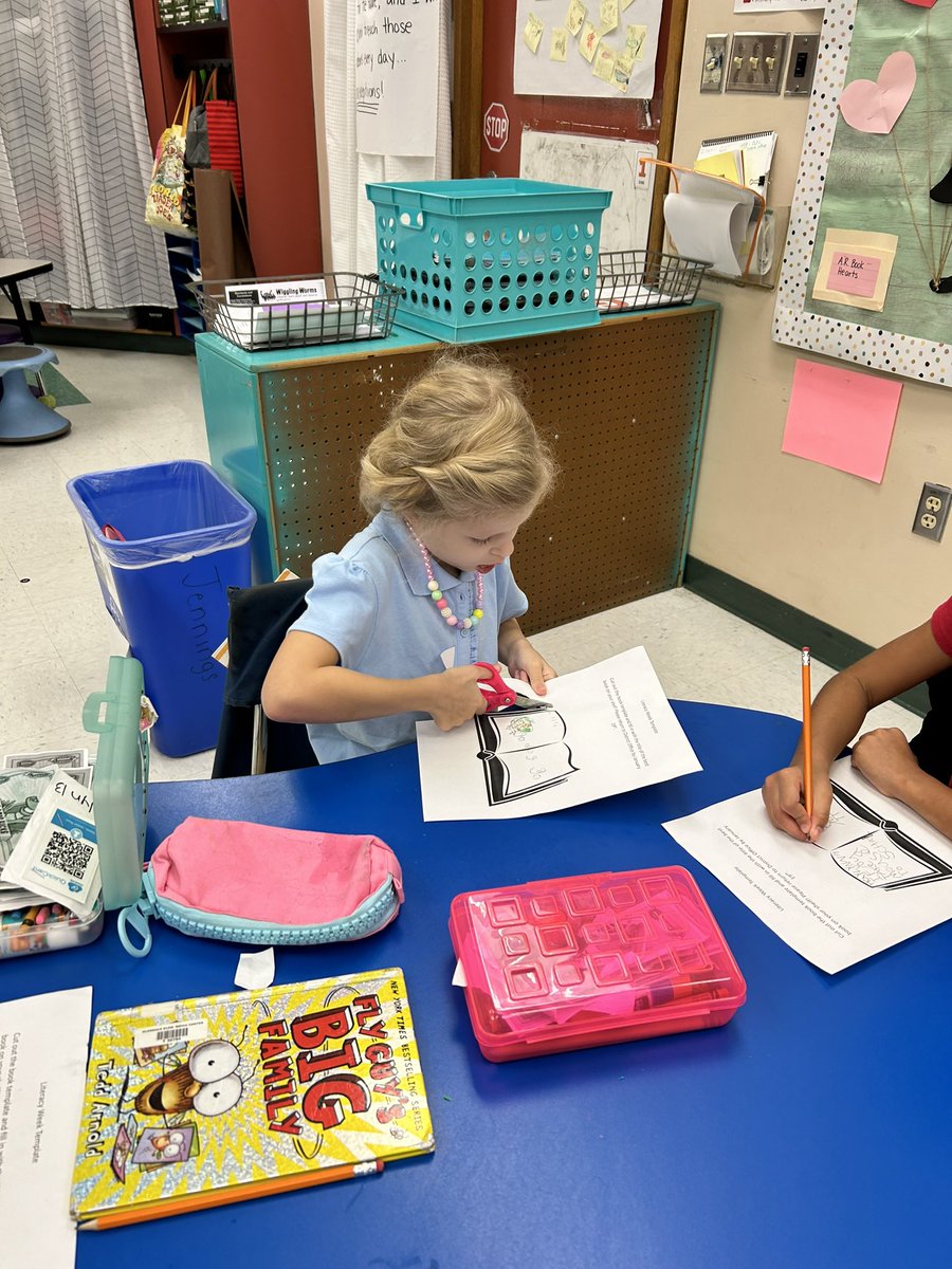 #literacyweek is just around the corner! First graders wrote and drew about their favorite book for a special @IRCSchools display!