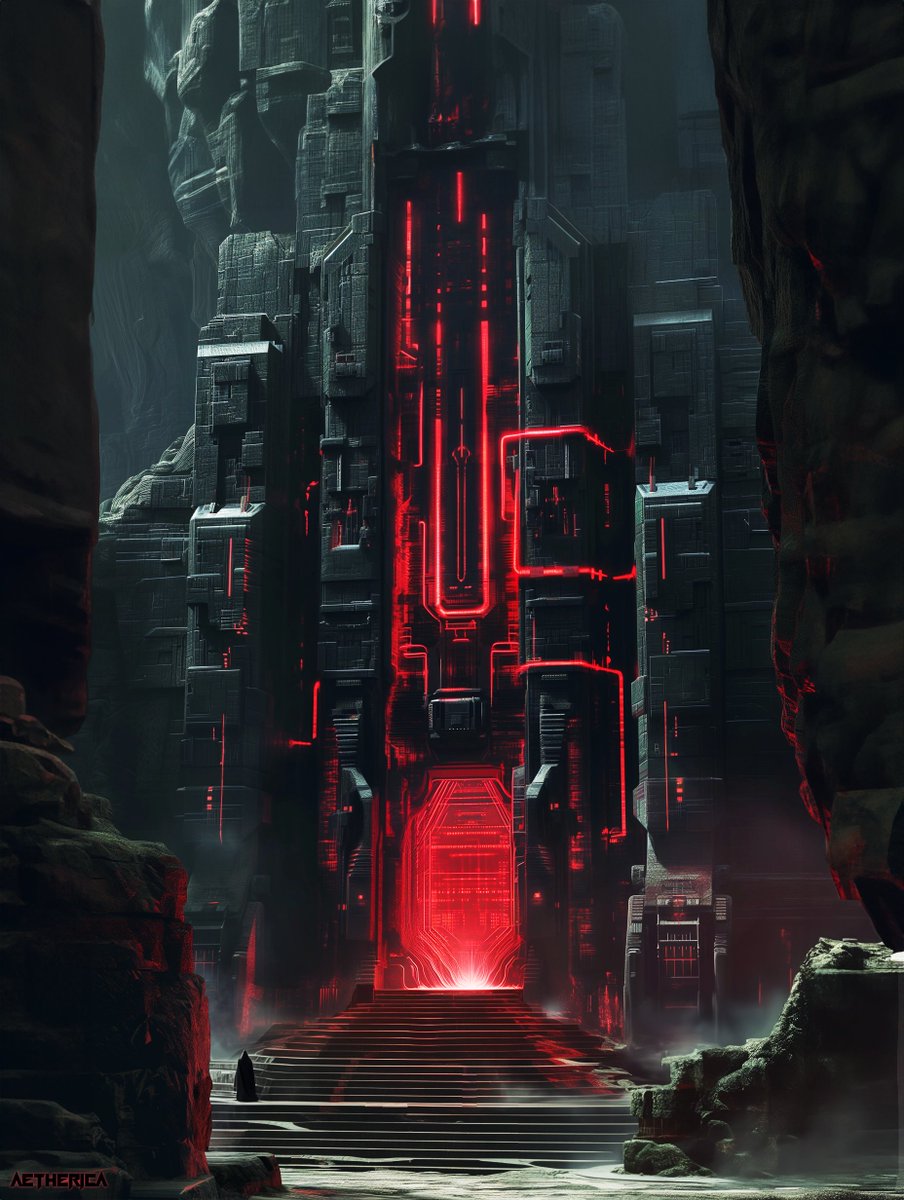 AethericaX's tweet photo. Location: Temple of the Technologists
One of the temples of the Magi technologists, found in the underground Kingdom of Myrendoril.
World: #XeonPrime | #Worldbuilding | #MidjourneyV6 | #ConceptArt