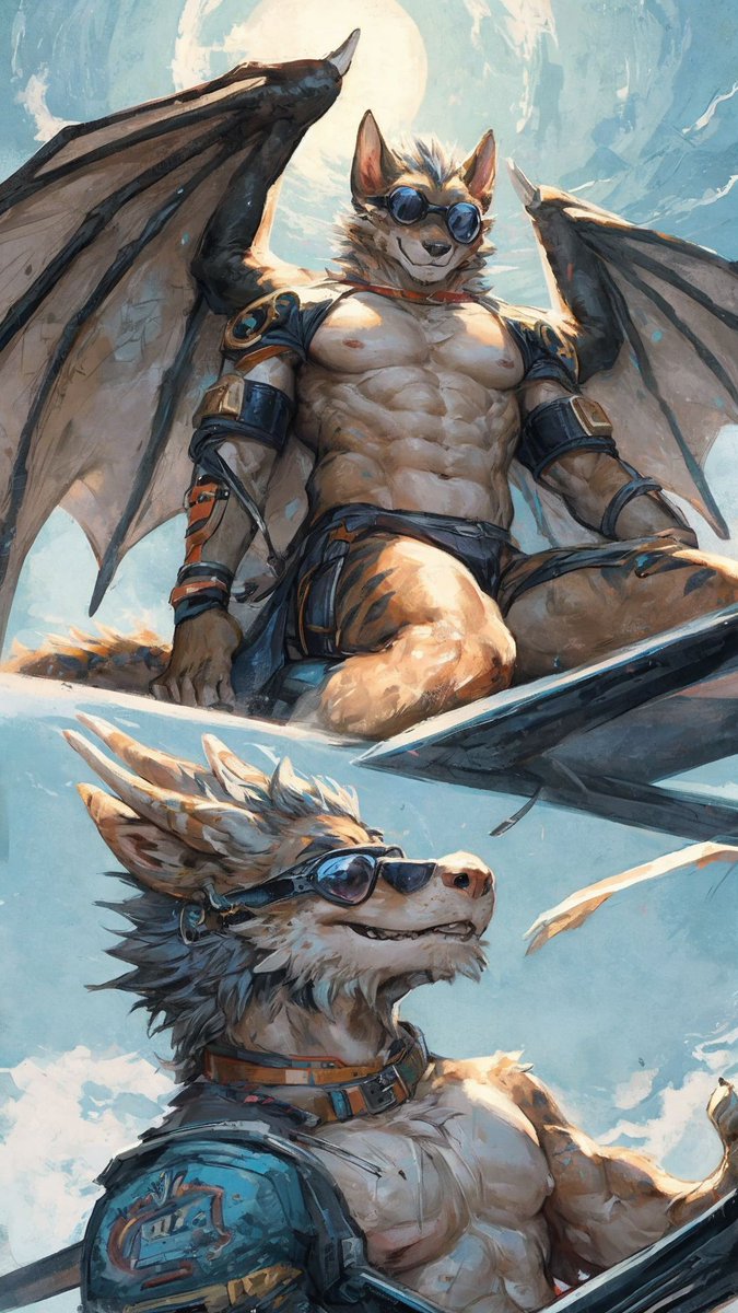 twtesquire's tweet photo. Dragon Furries with Wings Unfurled 
#AiArt #2dArt #Furry #FurryArt #GayFurry #AiCommunity https://t.co/bTrDeqIvcV