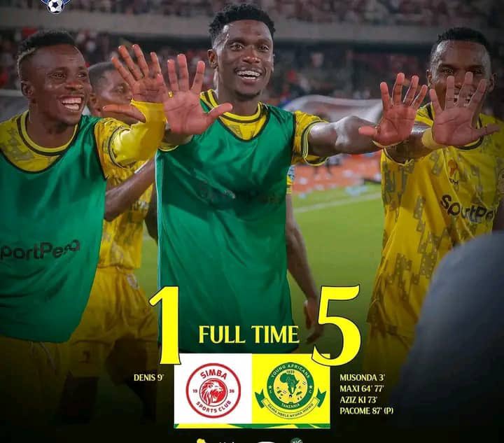 zechicharito1's tweet image. FT: 🦁 Simba SC  1 - 5  Young Africans Sports Club🔰 

⚽️ Denis Kibu 8'

⚽️ Kennedy Musonda  3:
⚽️ Maxi Nzengeli  64’ | 79’
⚽️ Stephane Aziz Ki  74’
⚽️ Pacome Zouzoua  87'

... Dhahama hii ilifanyika jumapili ya  tarehe 5/11/2023.