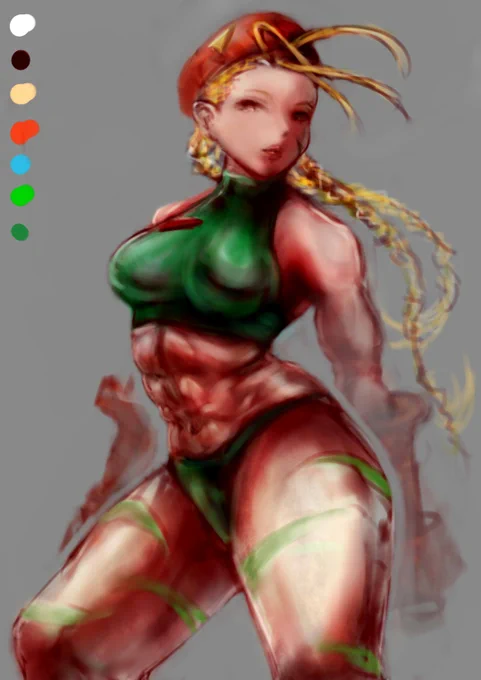 腹筋キャミィ#StreetFighter  #格ゲーキャラ描こうぜ 
