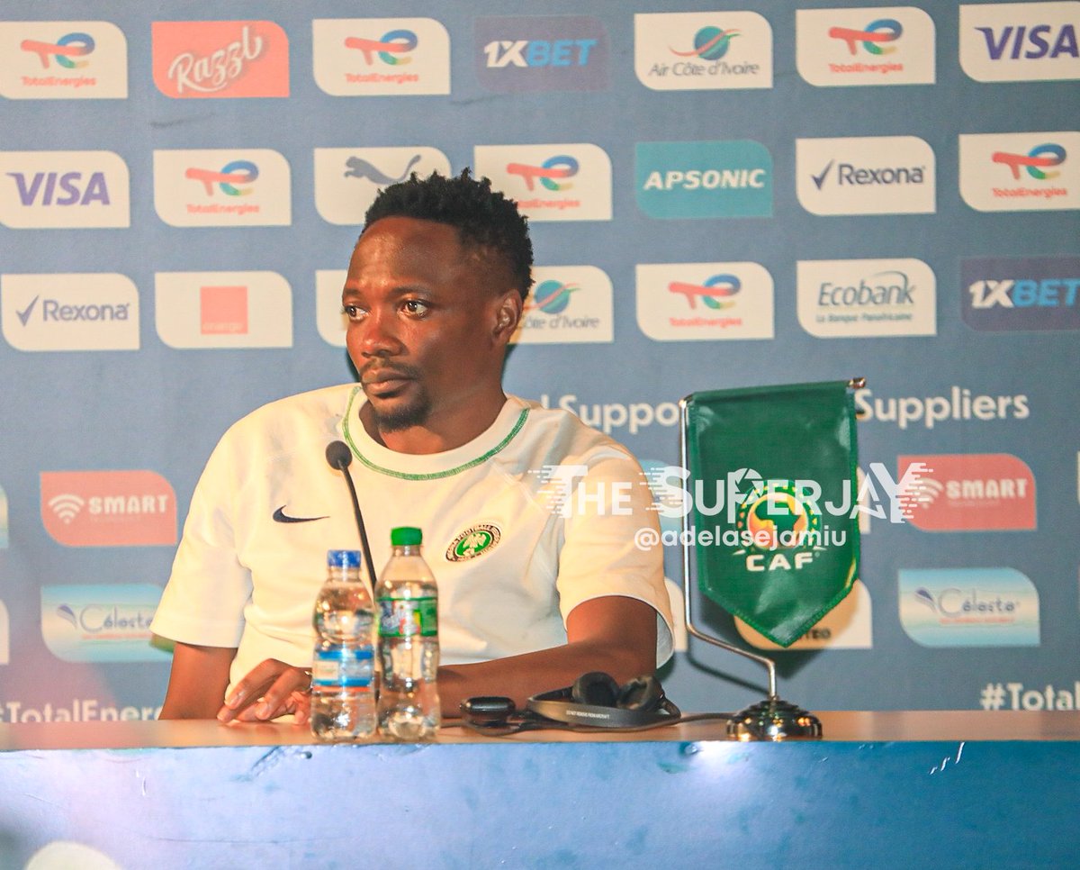 adelasejamiu's tweet photo. 🚨PRESS CONFERENCE

@Ahmedmusa718 The pressure is expected.  We will do our talking on the pitch and give our best to make the country proud.

We will take the positive and  negative from social media to be a better team.

#AFCONwithSuperjay 
#AFCON2023 https://t.co/1GUUn6QgC1