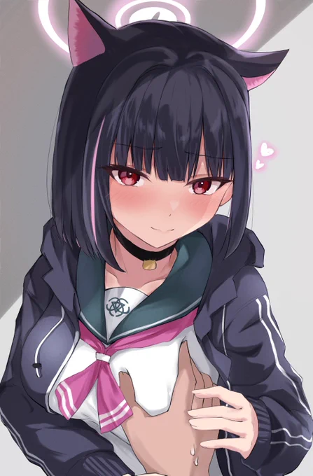 どう?彼女になったら毎日触り放題だよ? #ブルアカ