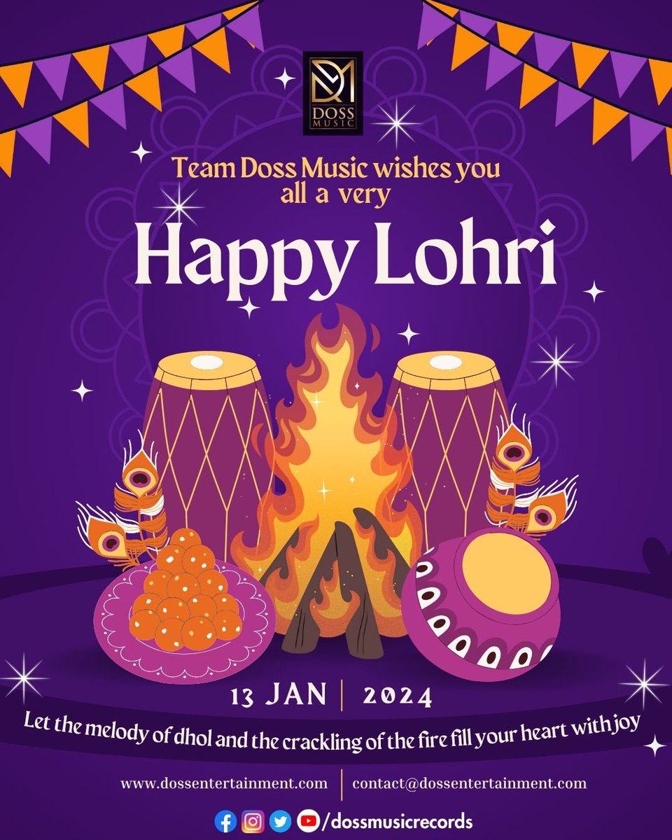 music_doss's tweet photo. Let the meldoy of dhol and the crackling of the fire fill your heart with joy 🤩 🔥 

Team Doss Music wishes you all a very Happy Lohri 🔥

#happylohri #happylohri🔥 #lohri #lohricelebration #indianfestival #punjabi #punjab #DossMusic #DossEntertainment https://t.co/fWFFcFmyrV