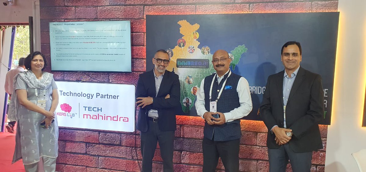 jagdishmitra's tweet photo. The focus @_DigitalIndia makes #Techade real...we at @tech_mahindra #MakersLab are proud to enable two businesses using cutting edge applications demonstrated @VibrantGujarat @IndiaDST #metaverse at @UnionBankTweets #GenerativeAI with #Immerso #eros https://t.co/pK5wGPjlvM