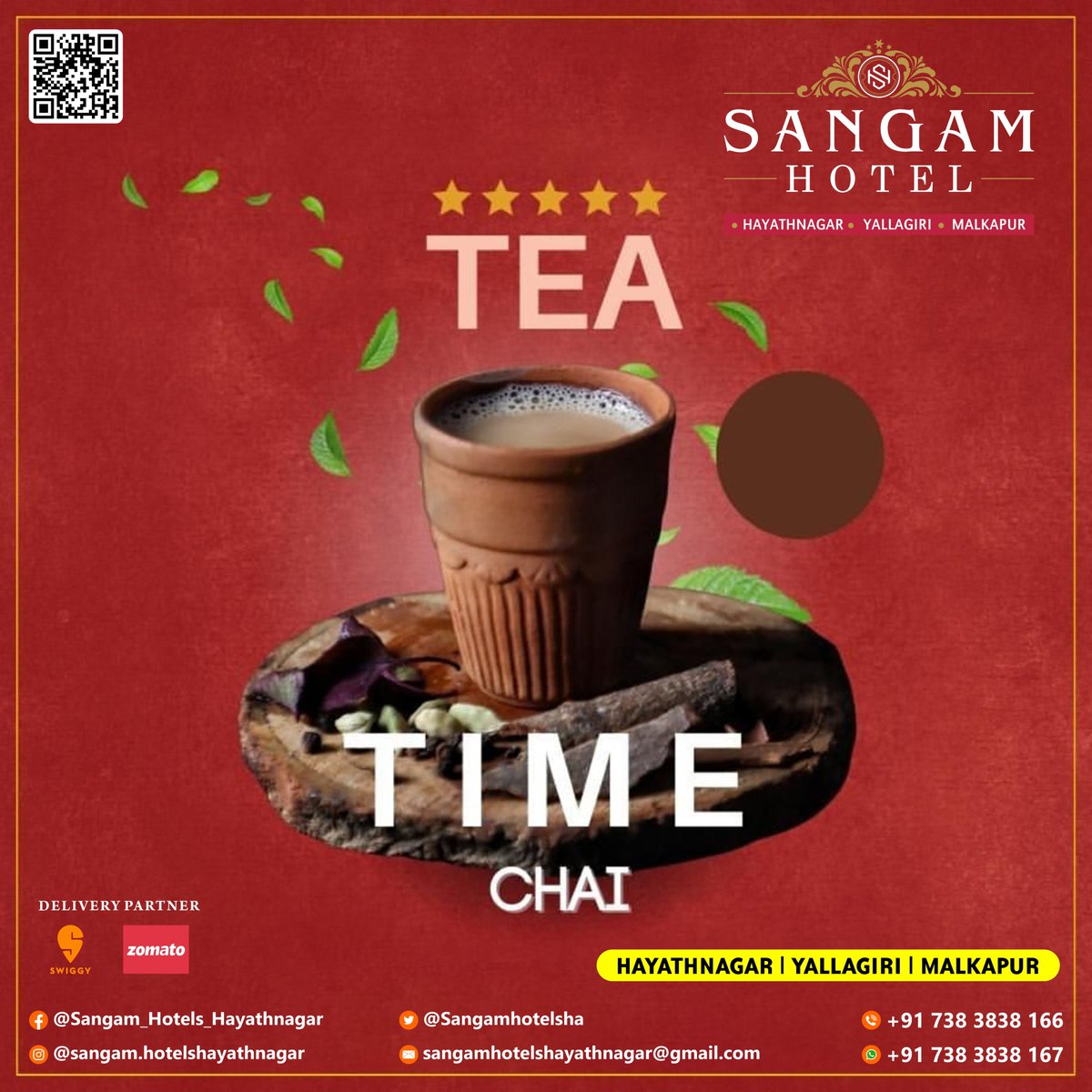 Sangamhotelsha's tweet photo. On this Winter Day, a cup of TEA is all that you need... @sangamHotelsha
#tea #teatime #coffee #tealover #instagood #healthy #tealife #organic #foodporn #teacup #breakfast #chailover #instatea #hayathnagar #lbnagar #vijayawadatohyderabad #sangamhotelshayathnagar #sangamhotels https://t.co/D6m8AJuQw9