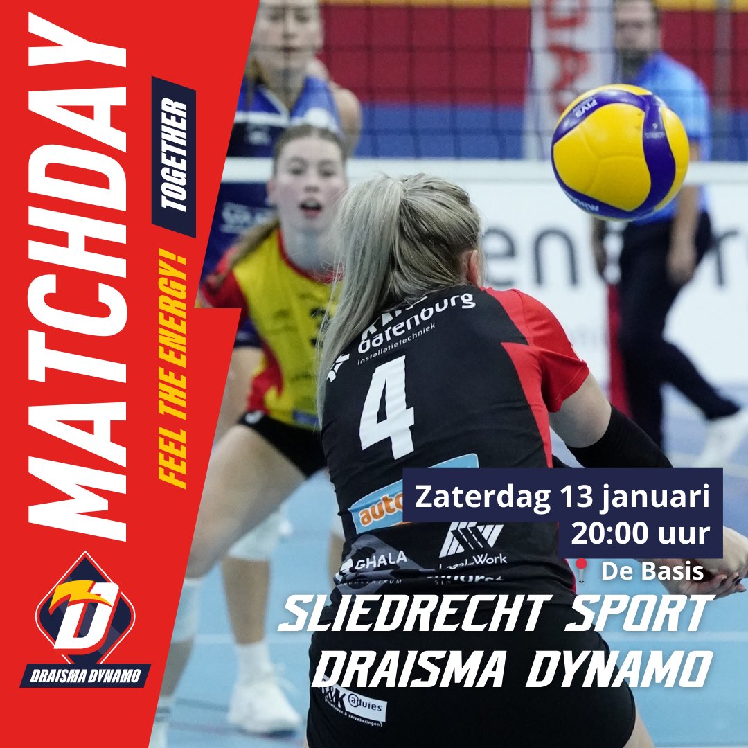 🔥MATCHDAY🔥

Vandaag gaan we de strijd aan met Sliedrecht Sport (@sliedrechtdames1). De eerste wedstrijd van het jaar 2024. En we zullen er alles aan gaan doen om de punten mee te nemen naar Apeldoorn.👊

🏟️ De Basis
📍 Sliedrecht
📆 13 januari 2023
🕙 20:00 uur 

#nevobo