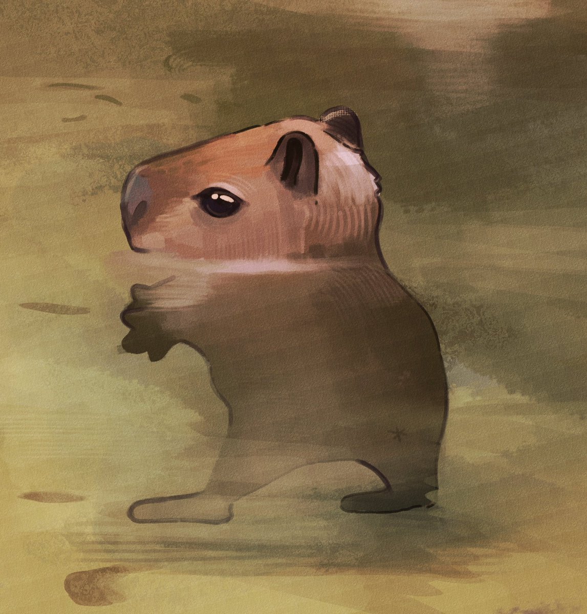 Pol_tato's tweet photo. smol capybara https://t.co/ulC2eVEwBG
