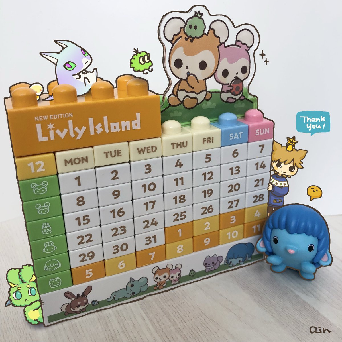 xcppncff's tweet photo. なんとびっくり、ブロックカレンダー当選しまして、届きました…!! うちの子たちもどうやら興味しんしんなようです  #リヴリーアイランド https://t.co/bCeoGsCmlz