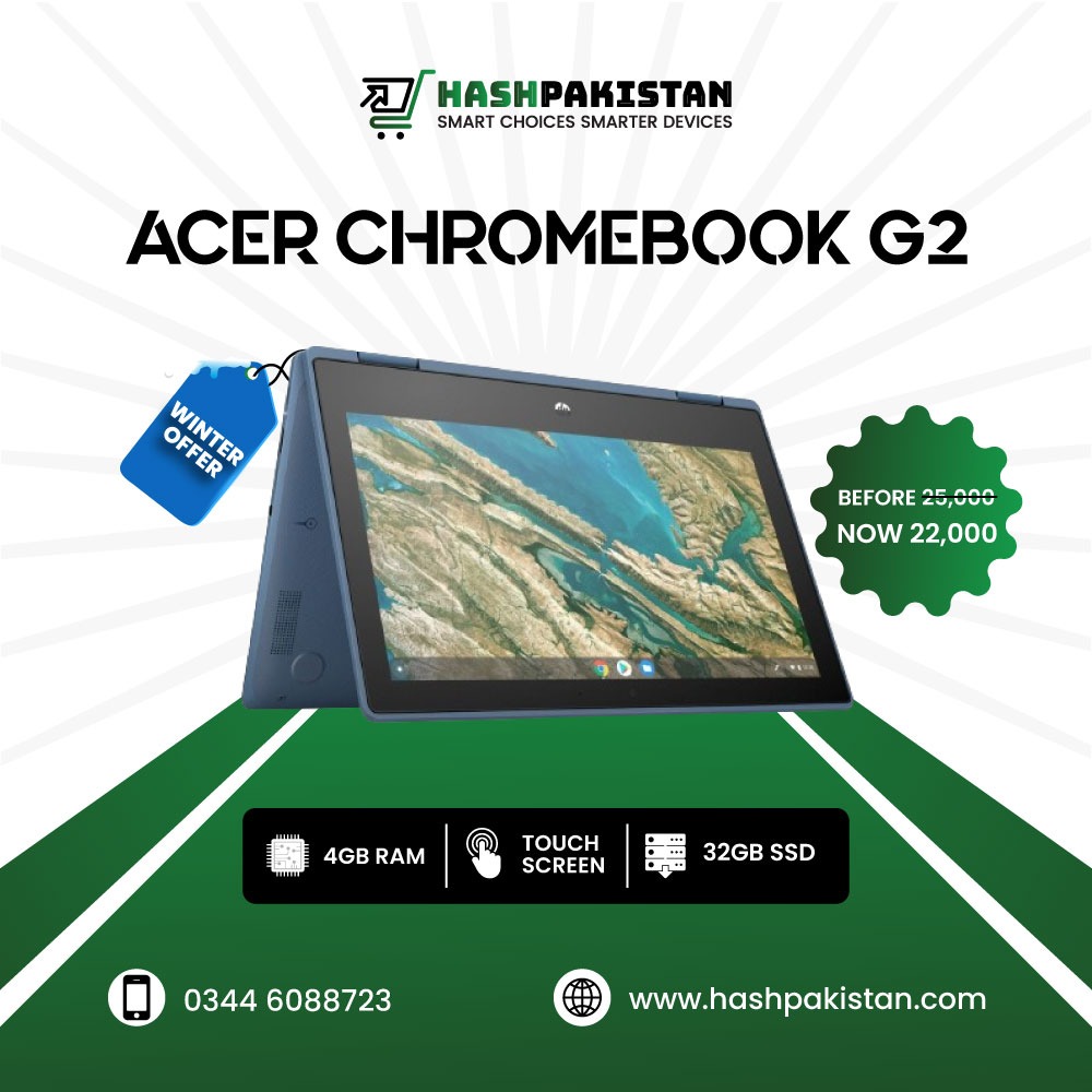 HashPakistan47's tweet photo. Hp Chromebook 11 G2 x360 | 4GB RAM | 32GB SSD | 11.6 inch HD Display | Touch Screen | Chromebook
..
Rs:22,000
..
Delivery All Over Pakistan
Our Website: https://t.co/04nUi95ElL
For More Details Call Now: https://t.co/q95HHW9AEi
7 Days Replacement Warranty
..
#hashpakistan https://t.co/zEEkXjYALo