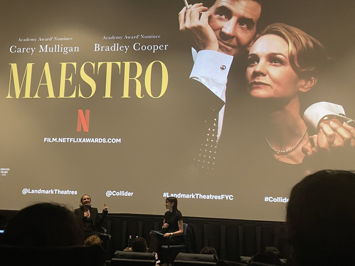 alecsm7's tweet photo. Fantastic #ColliderFYC screening of #Maestro followed by an amazing Q&amp;A with Carey Mulligan! https://t.co/kRfqJ5DatI