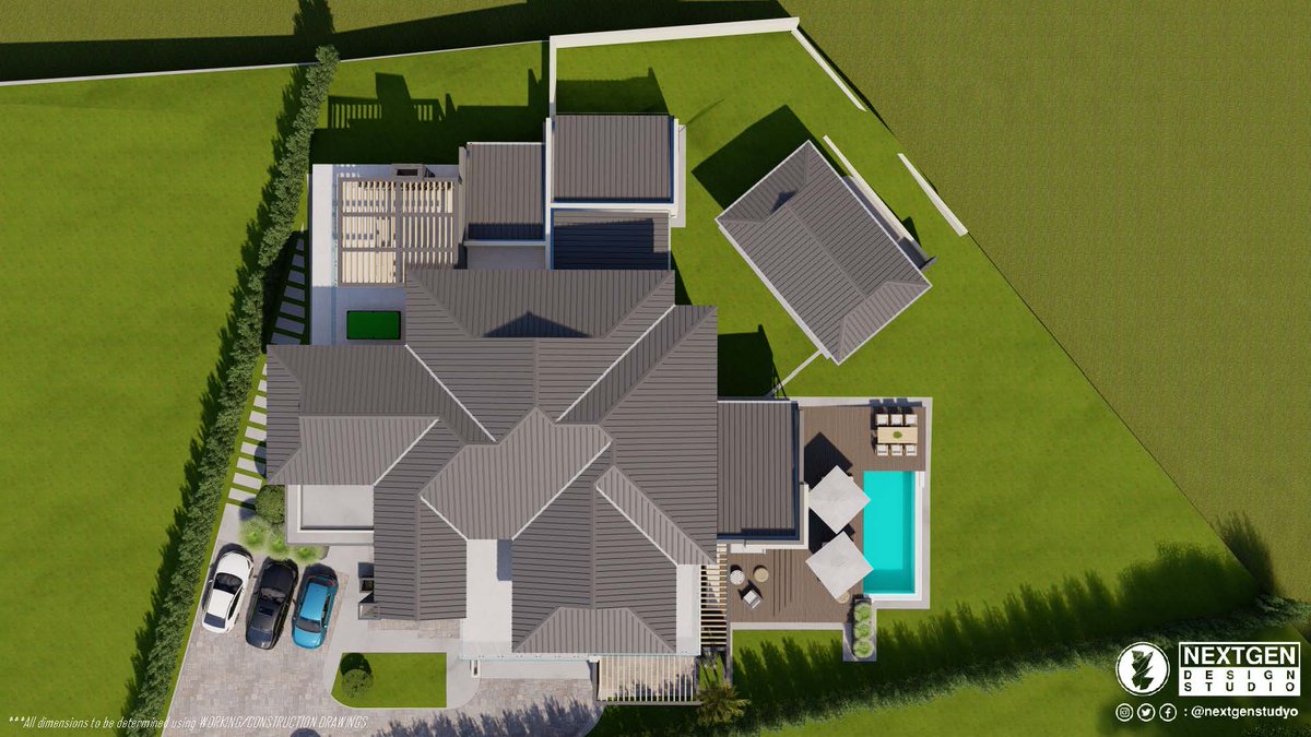 Hse Clara
Located in Gletwyn
Is
5 Bedrooms,  5 En-suites, Kitchen
Gym, Dining, Cinema
This job was a reDesign as the drawings from the previous architect were not tallying from the ground floor to the first floor.
#3Dvisuals #NextgenDesignStudio
#architecture