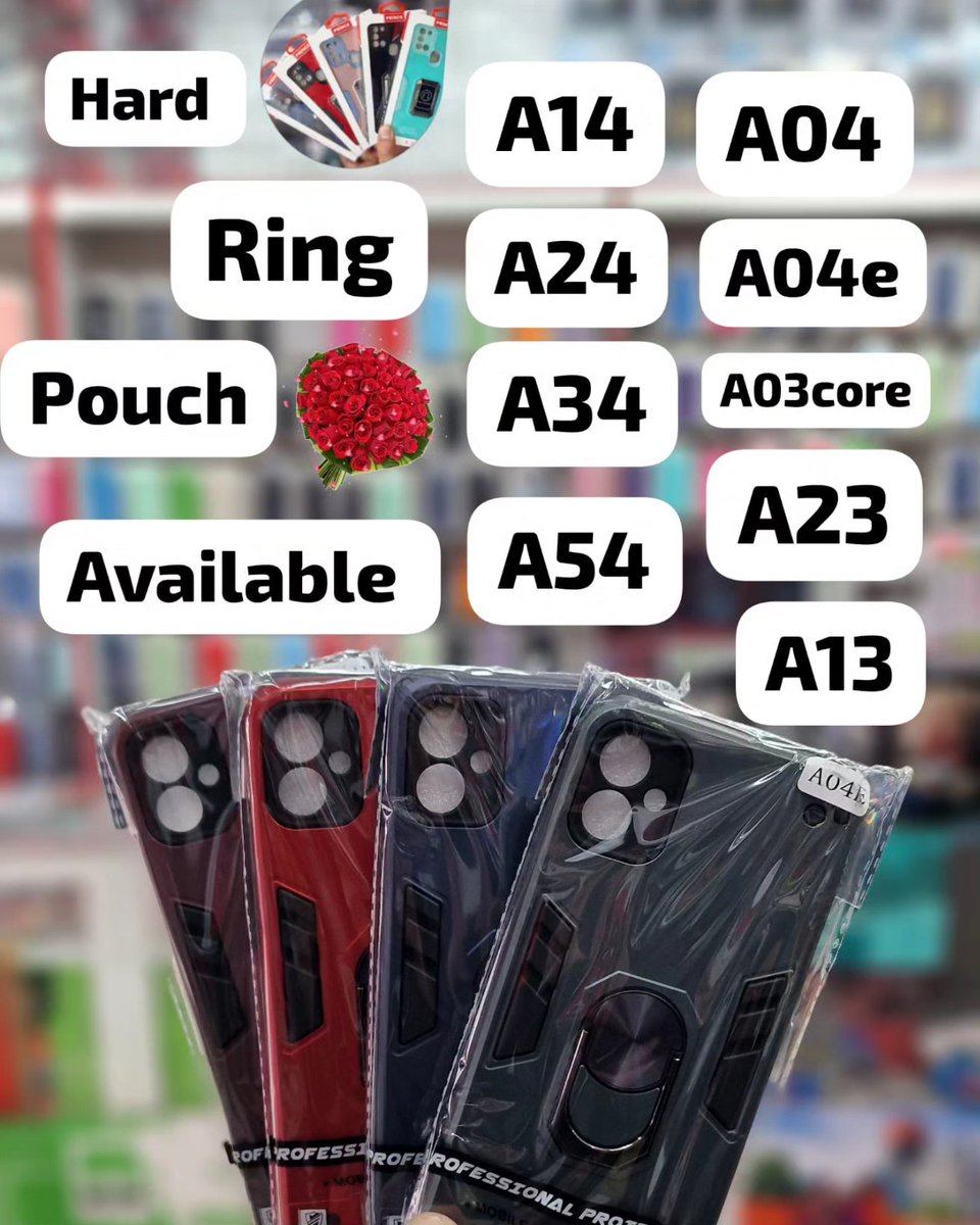 7StarMobile's tweet image. Samsung Galaxy Hard Caver A04, A04e, A03core, A13, A14, A23, A24, A34, A54 Ring Pouch With Different colors and Unique designs. 

#hardcover #RingCase #Samsung #SamsungGalaxy 

#7StarMobile
#7StarMobileLab #StarMobile 
#7StarMobileShop #5StarMobile 
#7StarLab #3StarMobile