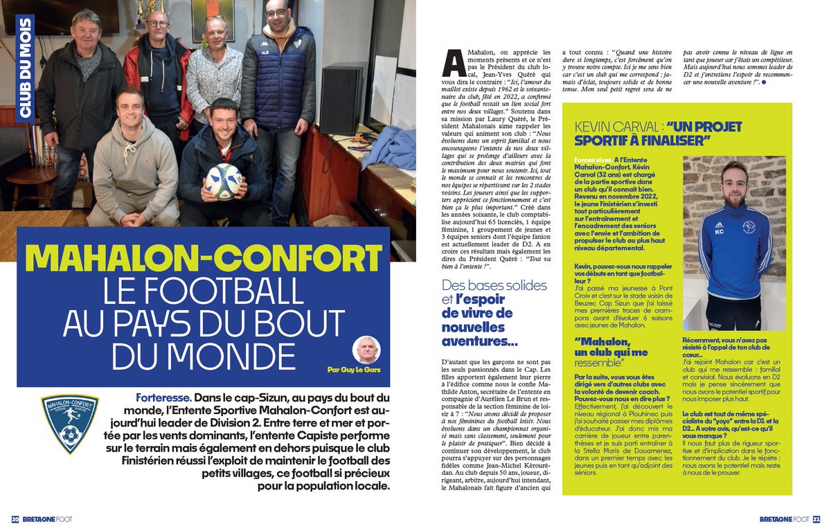 [BRETAGNE FOOT] 
Le numéro de Janvier version numérique est disponible : bit.ly/3TX68M0

Bonne lecture !

<a href="/districtfoot56/">District de Football du Morbihan</a> <a href="/DistrictFoot35/">District 35</a> @KervellaYann1