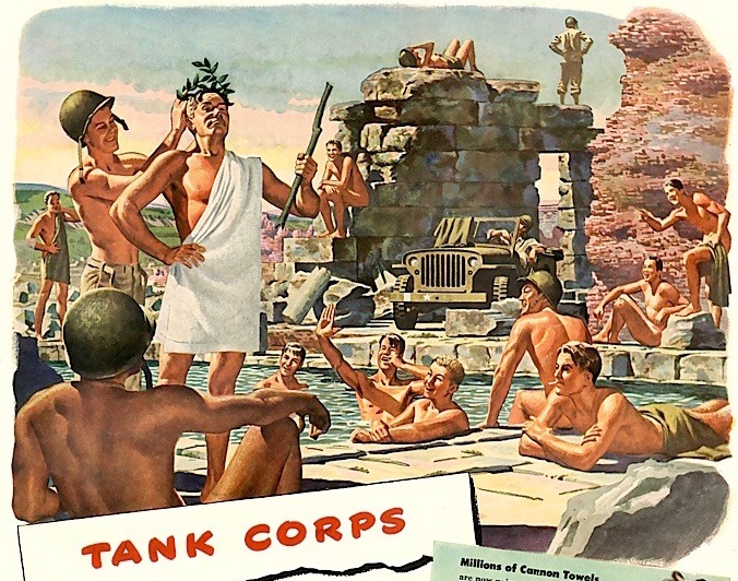 #OTD in 1944
‘Tank Corps’
👇🧵
Illustration by James Bingham (1917-1971)
#illustration #illustrationart #illustrationartists #JamesBingham #WW2 #RomanBaths