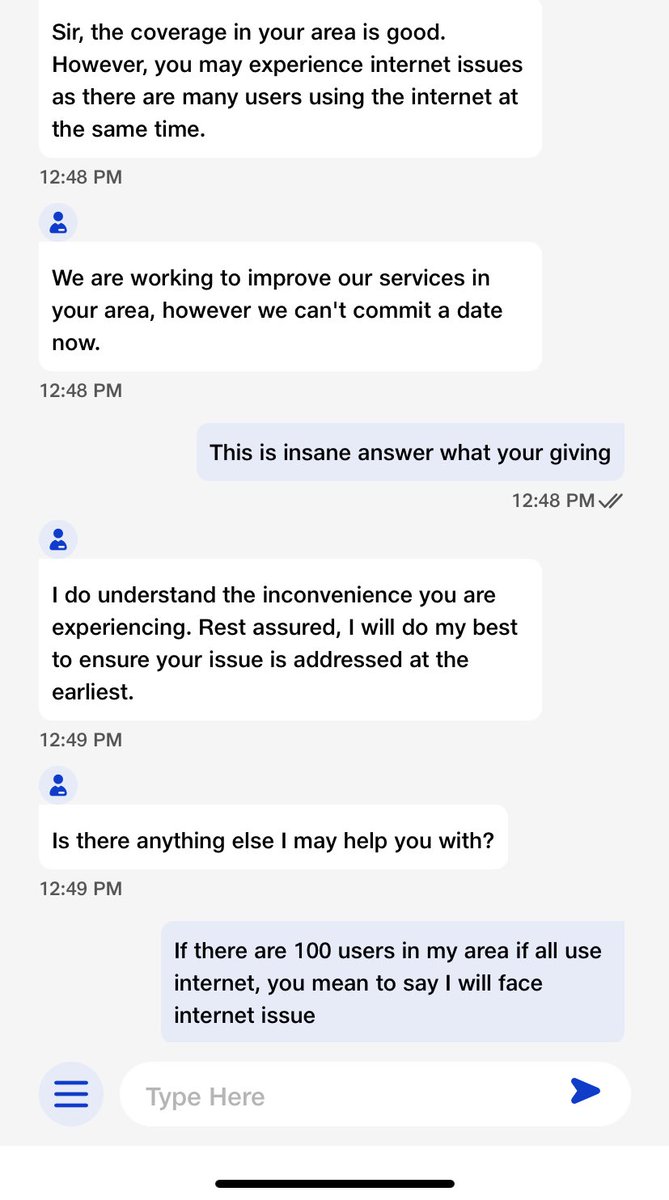 pradeeprawat922's tweet photo. @JioCare Insane answer given for no network coverage… thanks for your services https://t.co/GEXbHfZnFZ