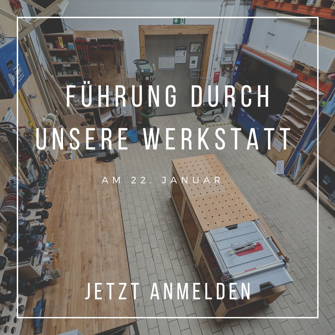 Für alle interessierten Personen, die unsere Werkstatt noch nicht kennen, bieten wir am 22.01. um 18 Uhr eine Führung durch unsere Räumlichkeiten an.  Meldet euch jetzt an unter fablab-karlsruhe.de/events/fuehrun…