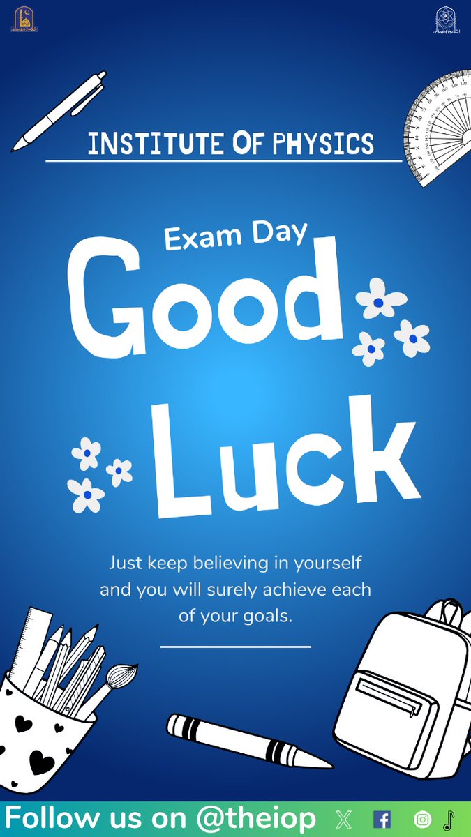 Best of luck to all of our students taking their final term exams starting today!
Exams are a time to test your knowledge and show what you've learned, but they're also a time to remember that you're not alone. IOP support you!  📖✍🏼
#theiopiub #IUB #physics #Exams #FinalTerm