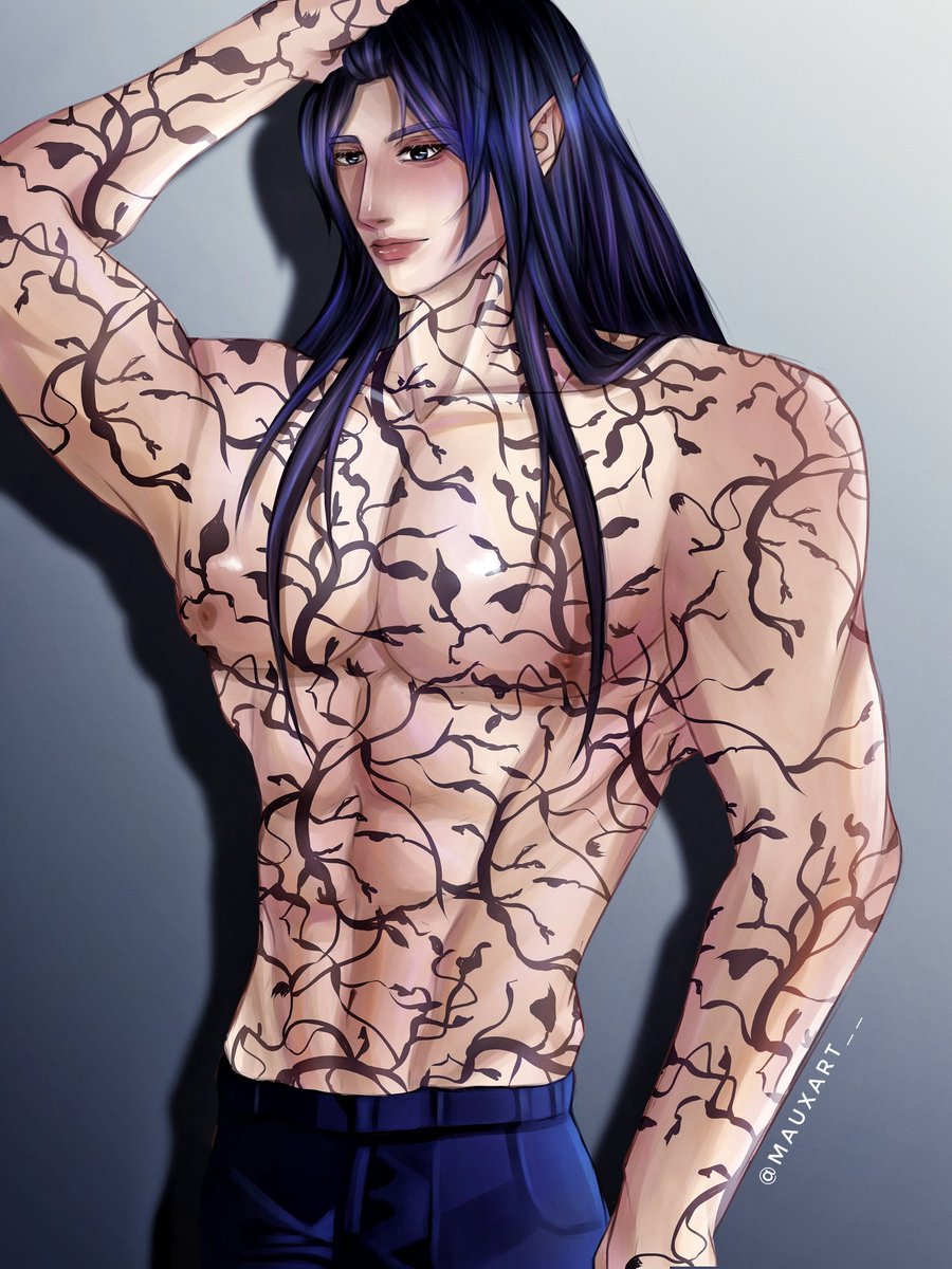 mauxart__'s tweet photo. @LunifuraArt Omg you have gorgeous art. I don't usually participate in these but I like your art style so here's my oc! 

If you want any details about him, let me know! https://t.co/8BSyNSogy1