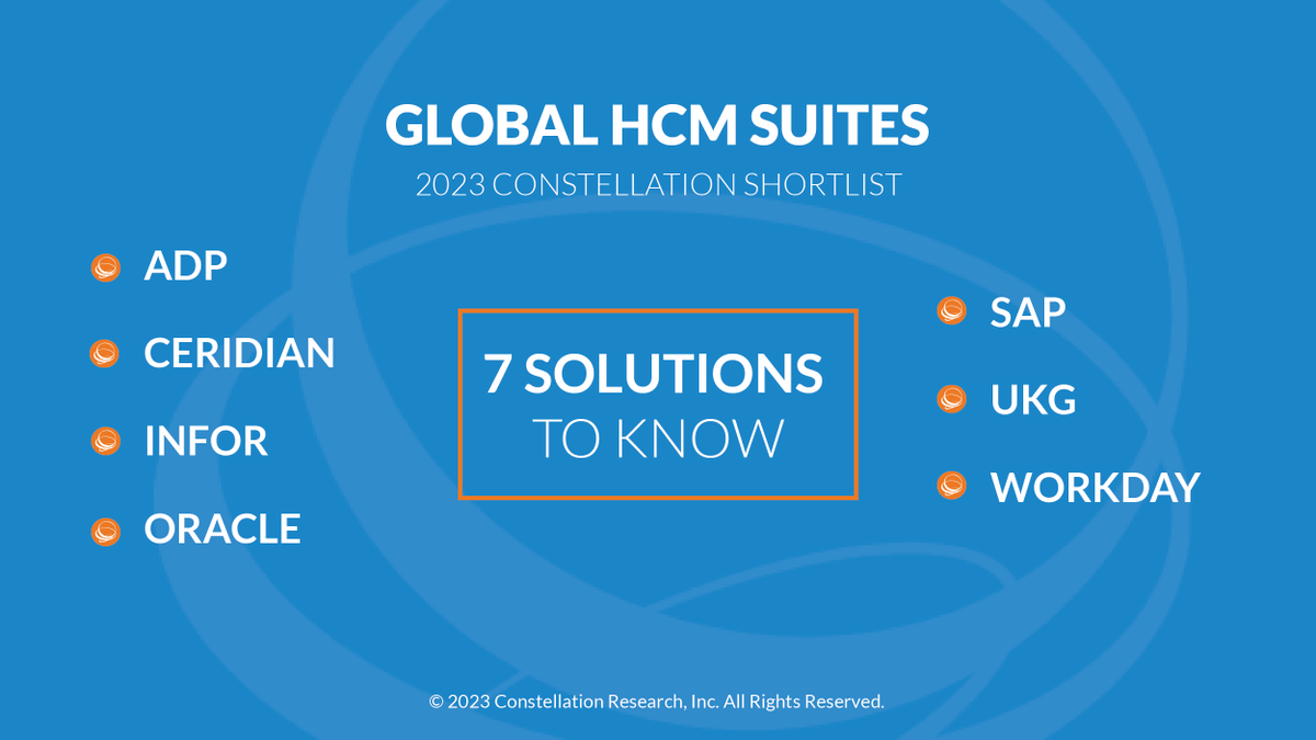 constellationr's tweet photo. Did you see the ShortList for Global HCM Suites by @holgermu? https://t.co/sXkxuqDJZS @ADP @Ceridian @Infor @Oracle @SAP @UKGInc @Workday https://t.co/sTKJfM2E3G