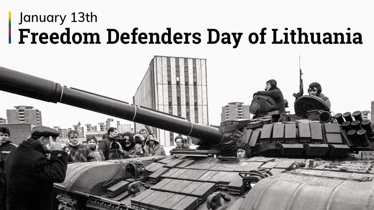 3⃣3⃣ y ago, the Soviet Union undertook unjustifiable measures of aggression by sending military units armed with tanks against the unarmed people of a free country. On 13 January 1991, 🇱🇹 defended the freedom of the state with their determination, songs, and unbreakable spirit.