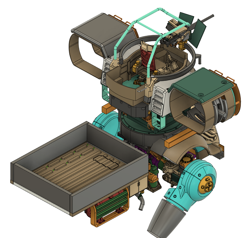 Boxini_Baqune's tweet photo. 荷台の底面周辺が完成。積載量的に４トントラックくらいだろうか…？？
#fusion360 を弄りだして数年になるが別ファイルをリンクさせることができると知ったので、全体像を比較的軽く表示できるようになった。#garop https://t.co/ewQxIXdDAa
